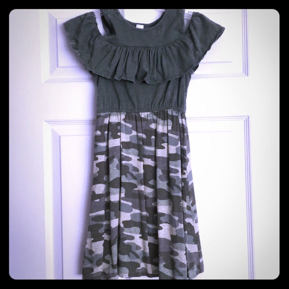 Justice Cold Shoulder Camouflage Sundress, Size 8